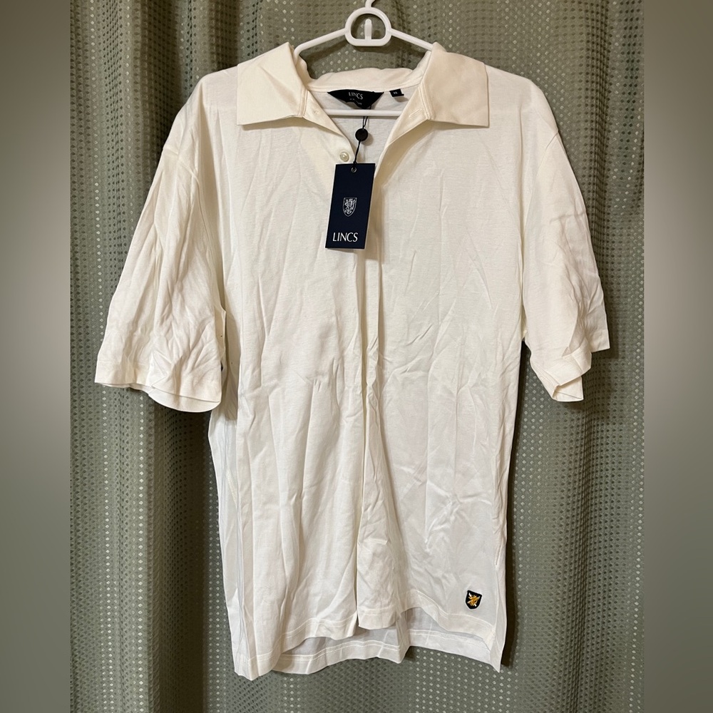 LINCS Men's Cream Polo Shirt
